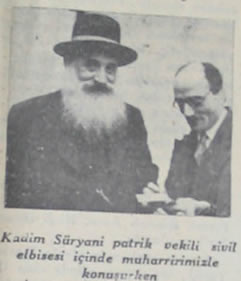 Sivil Elbiseleri ile İstanbul S&uuml;ryani Patrik Vekili Abdulahat